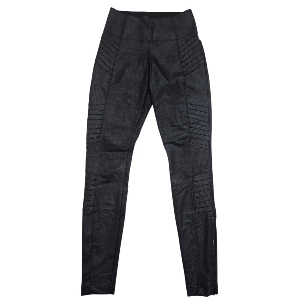 NEW Athleta Womens Delancey Gleam Moto Tight Leggings Faux Leather - Picture 7 of 15